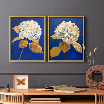 «FLORAL Series Lxxxi» - reproduction encadrée de qualité supérieure - prête à être accrochée - aucun clou requis - aucun clou requis
