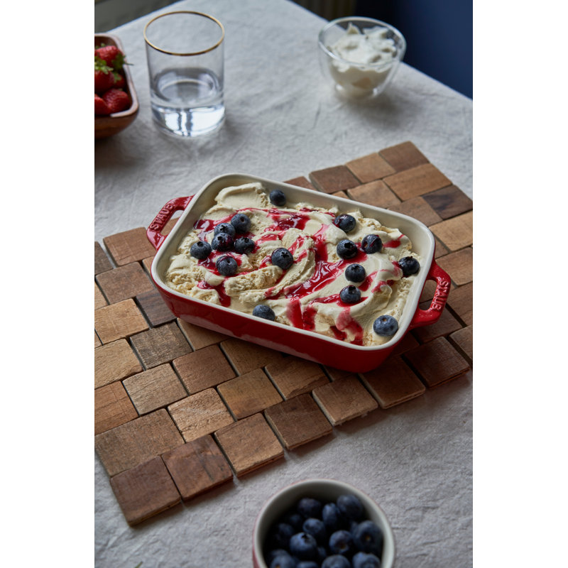 Staub 10.5-inch x 7.5-inch Ceramic Rectangular Baking Dish, Blue