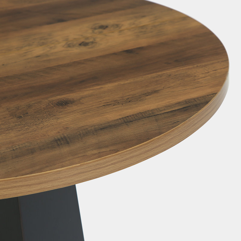31.5-Inch Round Bar Table, Rustic Pub Table, 4
