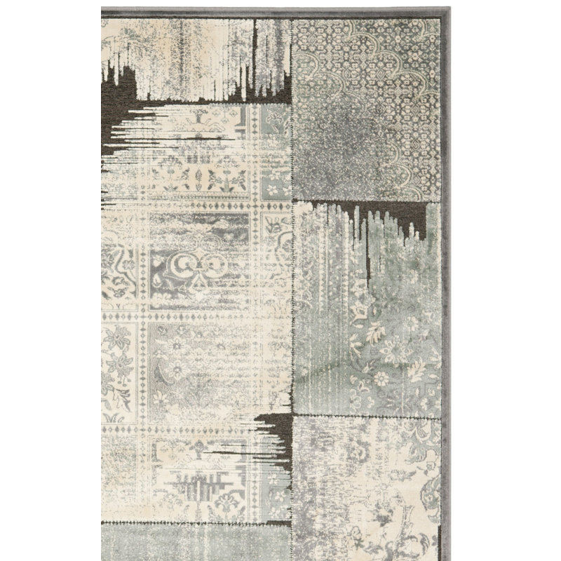 Elana Performance Abstract Rug, Rectangle 4' x 5'7"