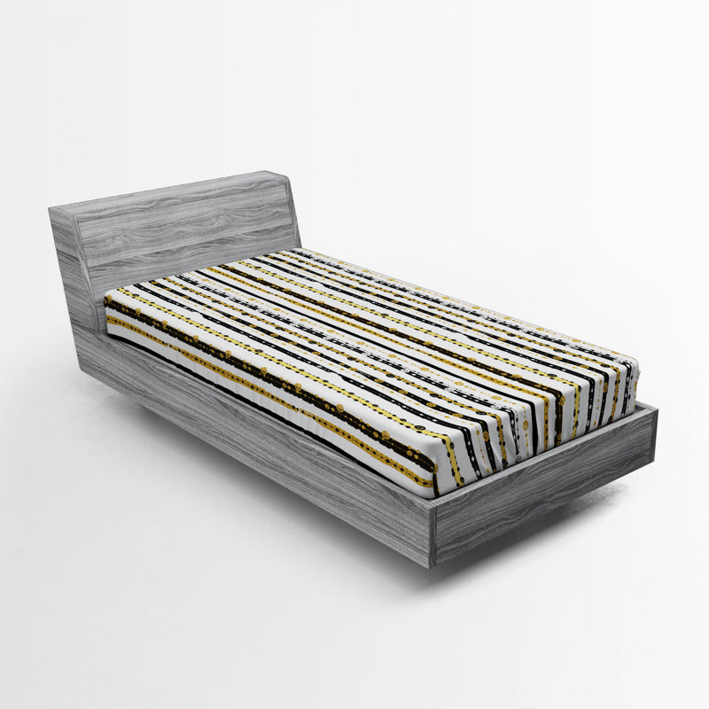 Microfiber Striped Fitted Sheet, Twin XL Fitted Sheet
