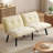 63"W Velvet Upholstered Reclining Futon Sofa Bed with Adjustable Split Backrests-206205570