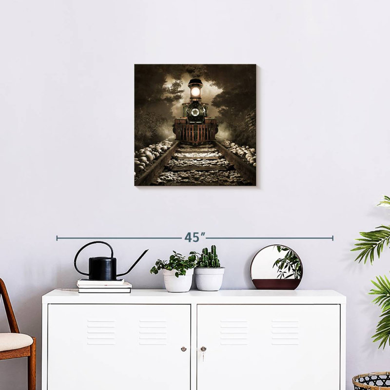 Lilie Scary Train, 20" H x 20" W