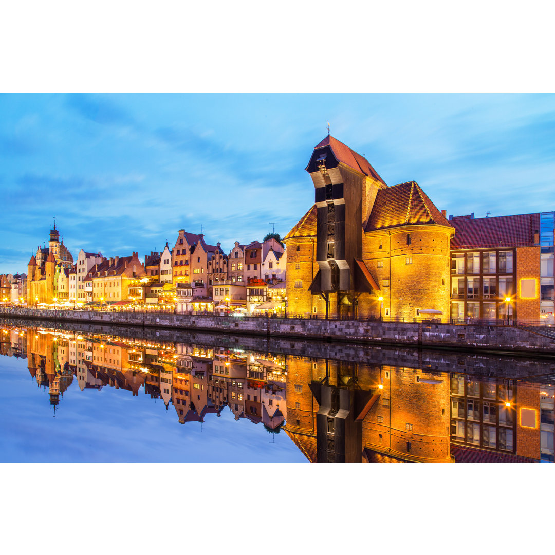 Blick auf einen Danziger Hafen - Druck