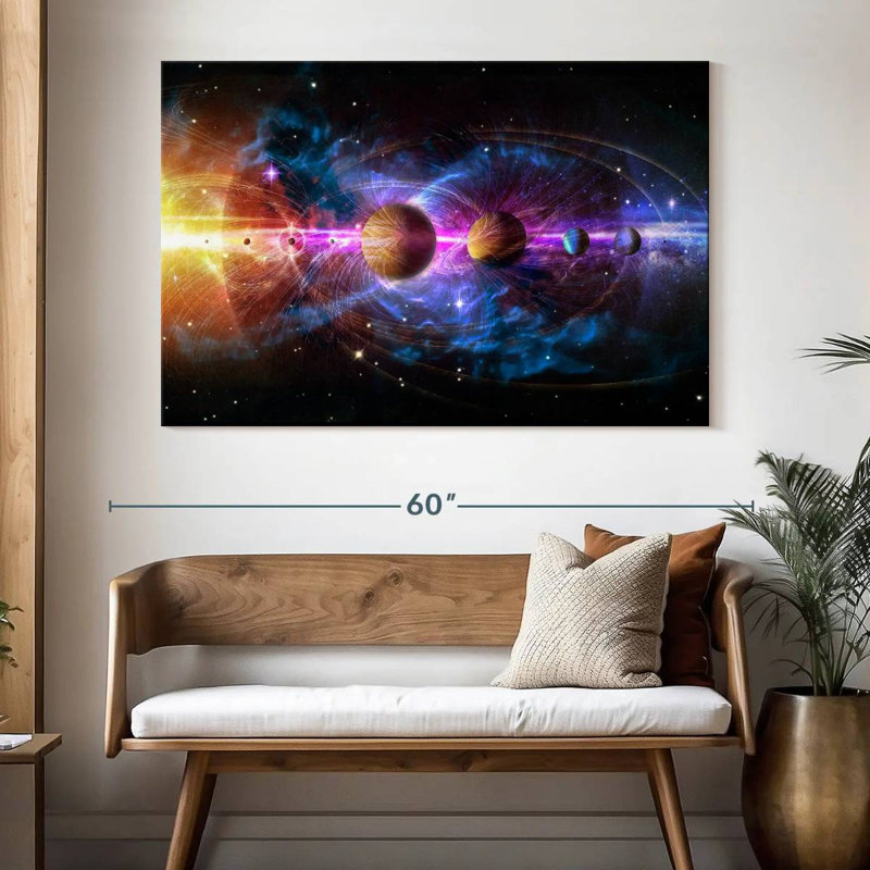 Oberle Solar System In Milky Way, 34" H x 51" W