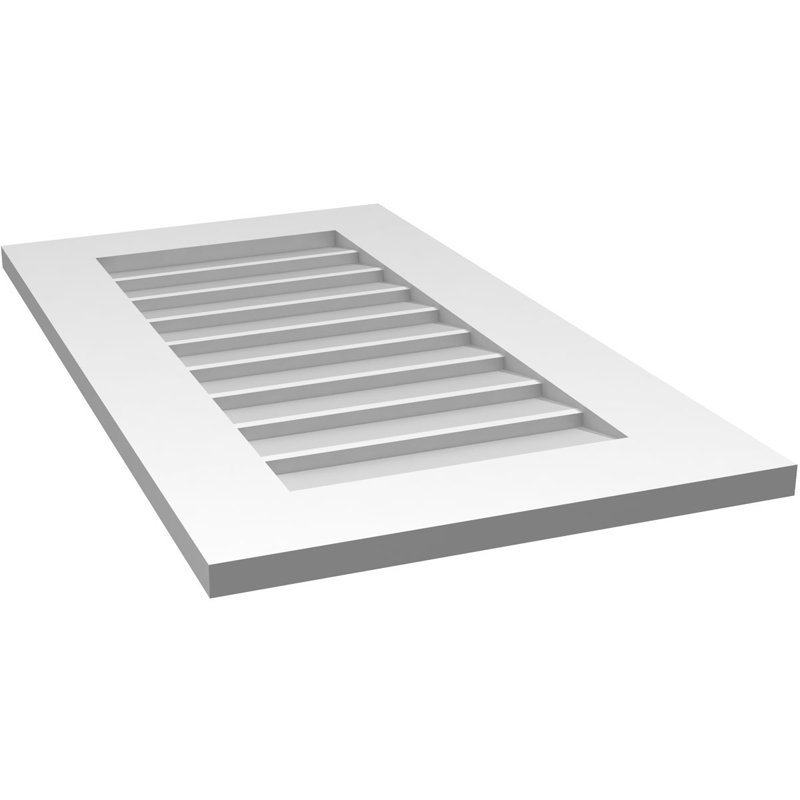 Vent à pignon rectangulaire en uréthane non-fonctionnel, H 32 po x l 18 po x P 1 po