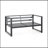 4 PC CHAT SET, BLACK FINISH WITH BEIGE CUSHION