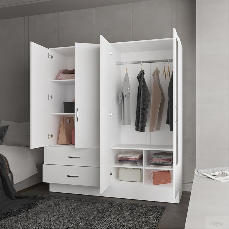 Armoire Ron, chambre à coucher, blanc