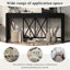 Console en placage d'acacia avec 4 tiroirs et base en X Anlen-114733111