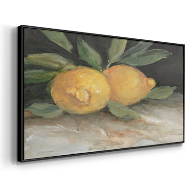 Zesty Lemons I- Framed Gallery Wrapped Canvas -Ready to Hang