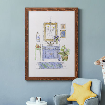 " Sketchy Bath II " Painting Print