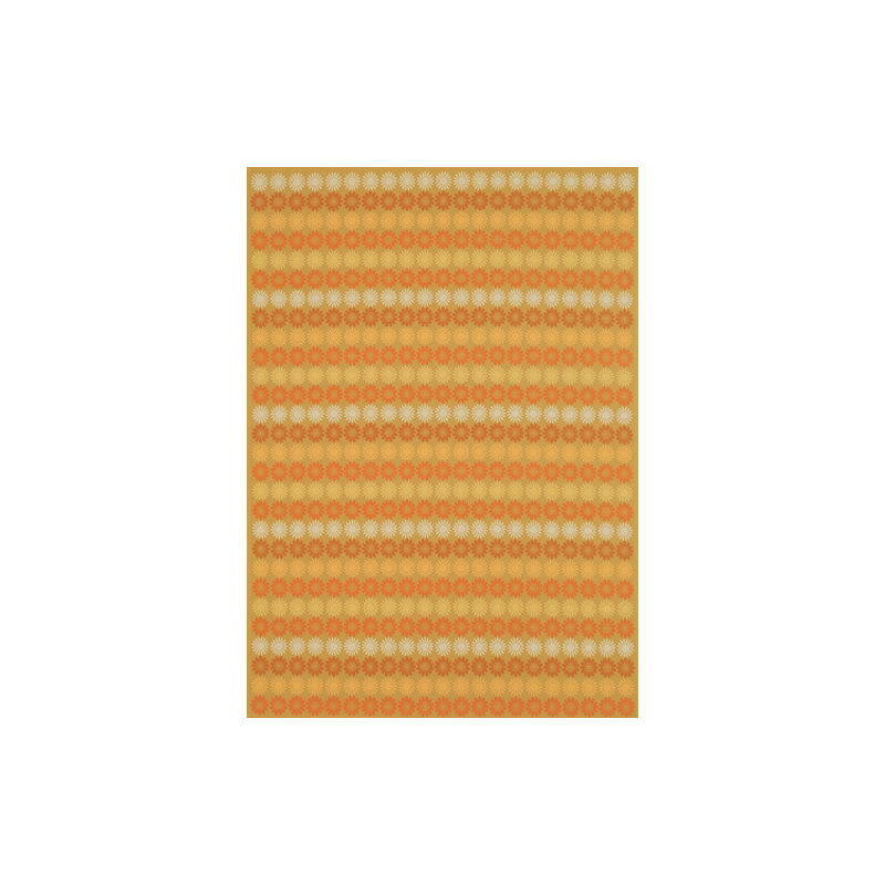 Sunstripe Martha Stewart Wool Pile Geometric Rug in Orange, Rectangle 9'1" x 10'1"