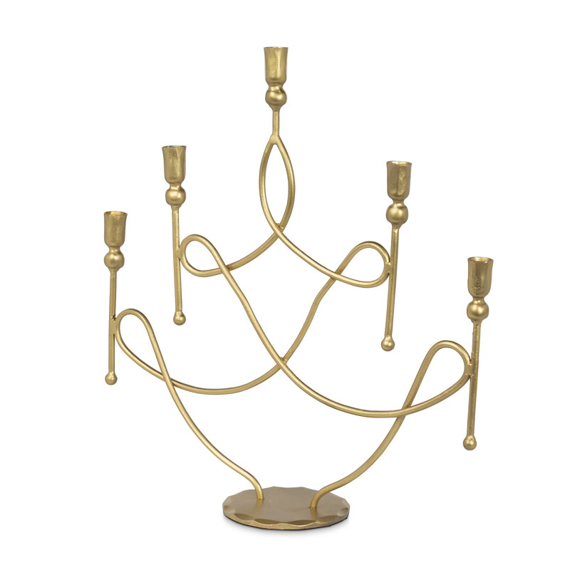 Porte-bougie à volutes, 5 bras, 5 bras