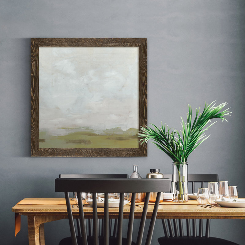 Mousse horizon II-reproduction de photo encadrée, Toile encadrée noyer, Pas de tapis, H 21 po x l 21 po x P 1 po