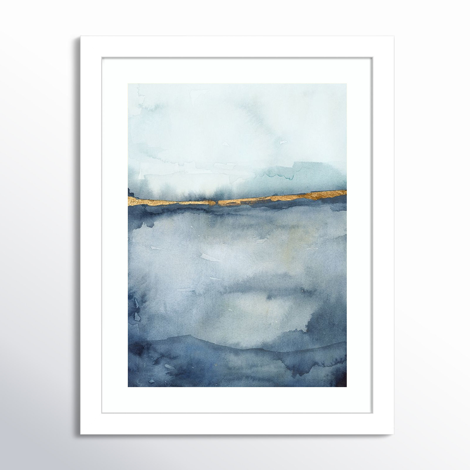 Coastal Horizon II by Victoria Borges, White Framed Paper, 21.12" H x 17.12" W x 0.88" D, Brown