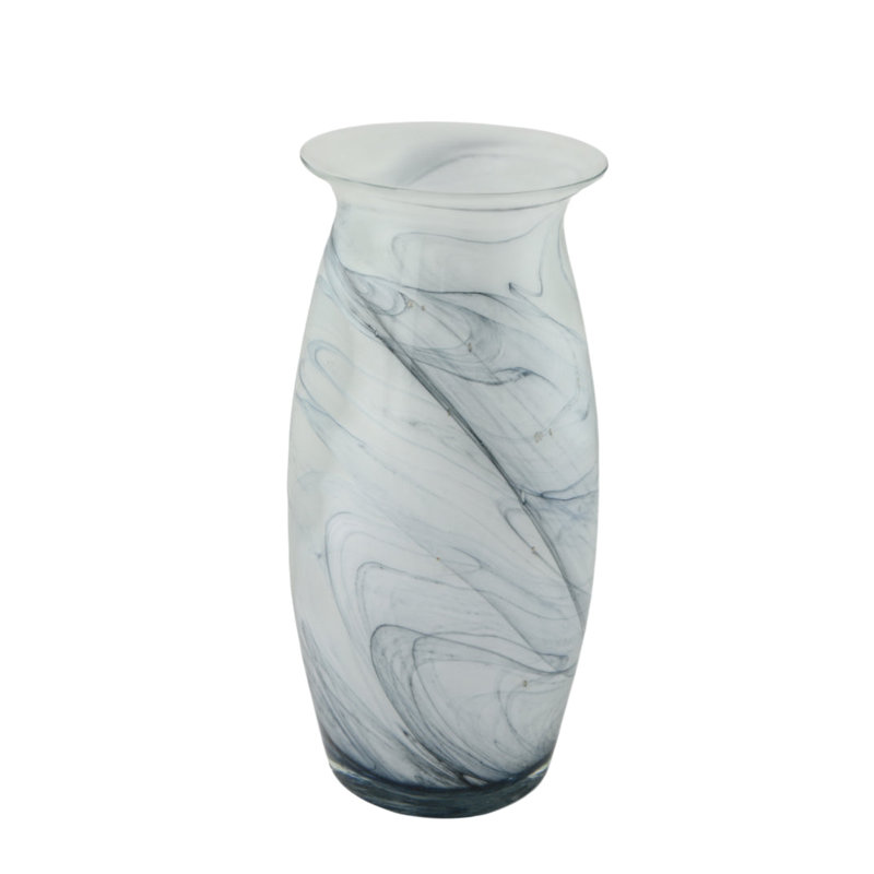 Grand vase en verre 12 po - Vase à fleurs décoratif fabriqué à la main