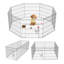 Parc pour chien pliable en métal à 23 panneaux H 23,6 po avec porte verrouillable, enclos d'exercice intérieur / extérieur pour petits et moyens chiens