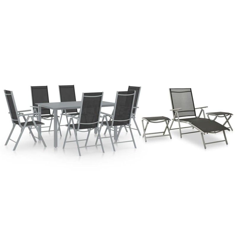 Azryel Rectangular 10 - Piecce 9 - Person Dining Set
