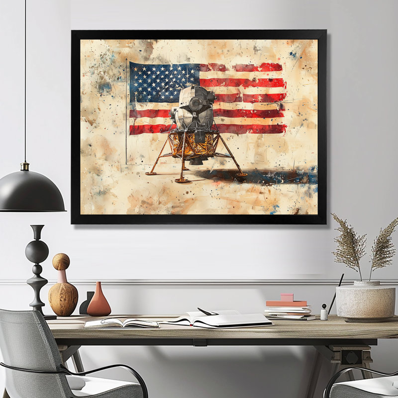 «Kyralee Usa Moon Apollo 13 Mission III - Moon Large», art mural, H 30 po x l 40 po, Reproduction encadrée d'une seule photo