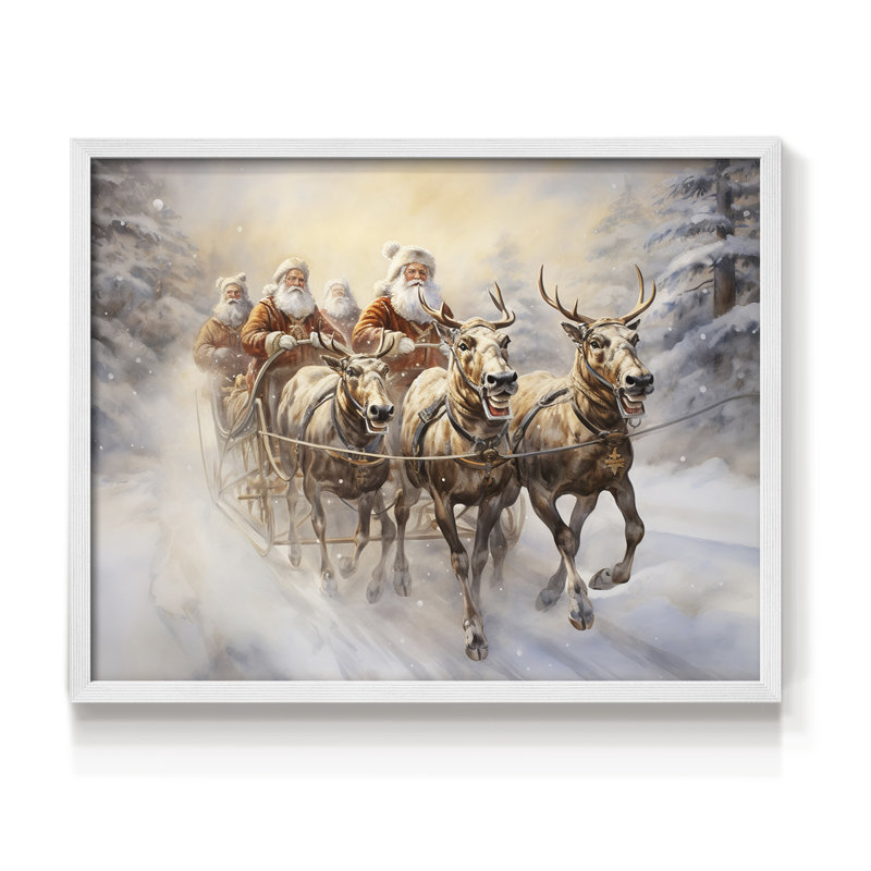 «Chirstmas Art» - CECLXV - Reproduction encadrée - Restickable, H 8 po x l 10 po, Blanc