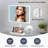 Modern LED Lighted Rechargeable Portable Tabletop Makeup Mirror, White-447035737