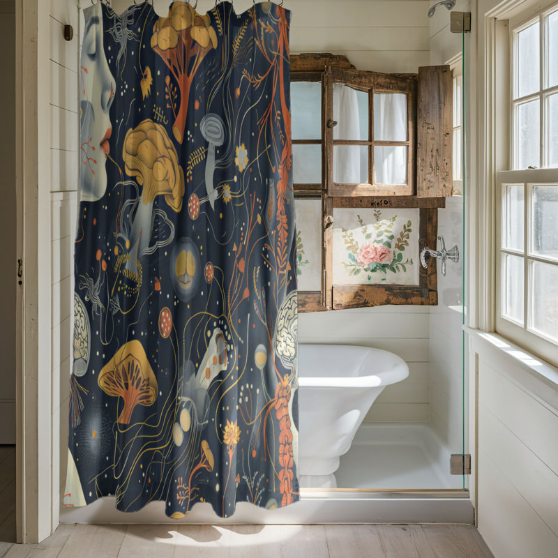 Nerve Cells - Premium Shower Curtain, 74"H x 71"W