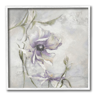 Grey & Purple Flower Framed Giclee Art by Liz Jardine