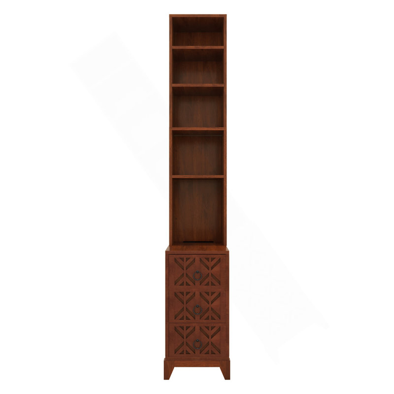 Table de bout avec 3 tiroirs, table de coin avec 4 tablettes ouvertes, table d'appoint haute pour la chambre à coucher et le coin, date prévue de livraison (2025/5/27)
