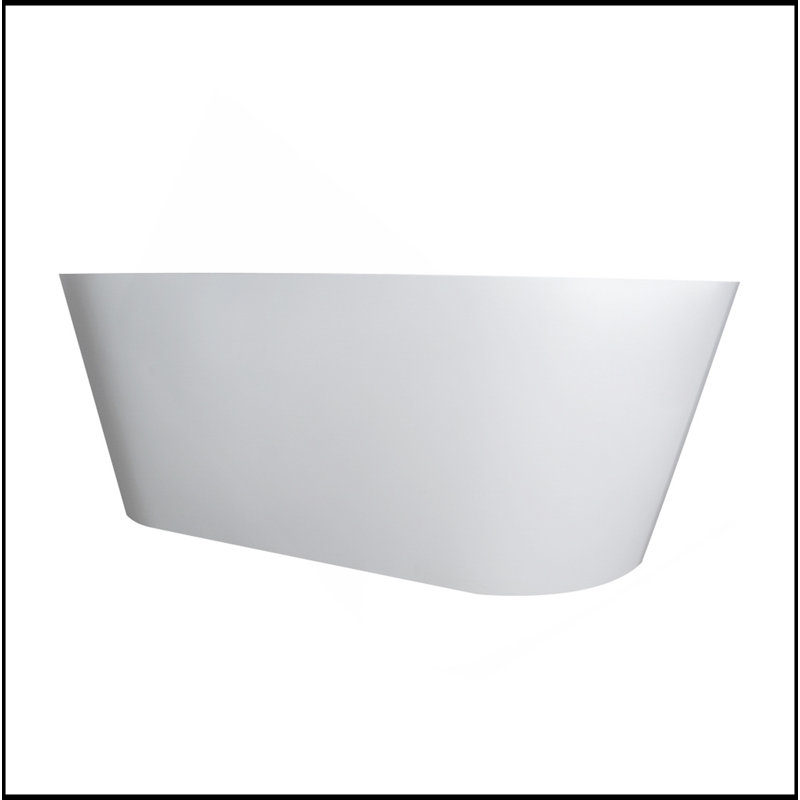 Élégante baignoire autoportante avec un design ergonomique et une finition blanc mat pour les petites et moyennes salles de bain