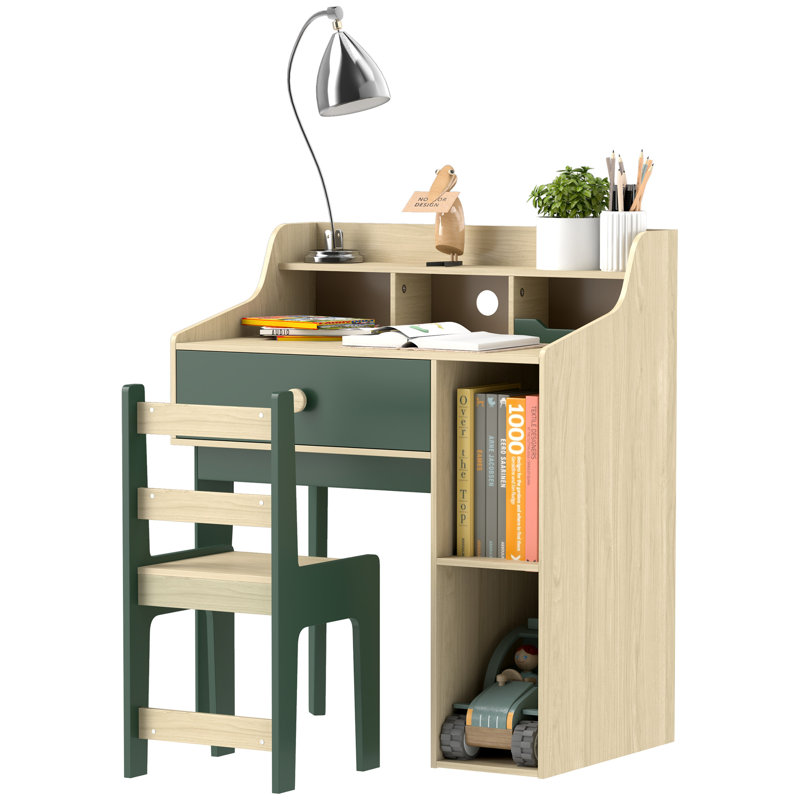 Yergat Kids 2 Piece Rectangular Desk Or Activity Chair and Chair Set