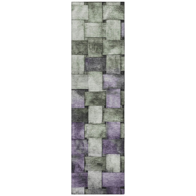 Machine Washable Indoor/Outdoor Xhevrie Sage Rug