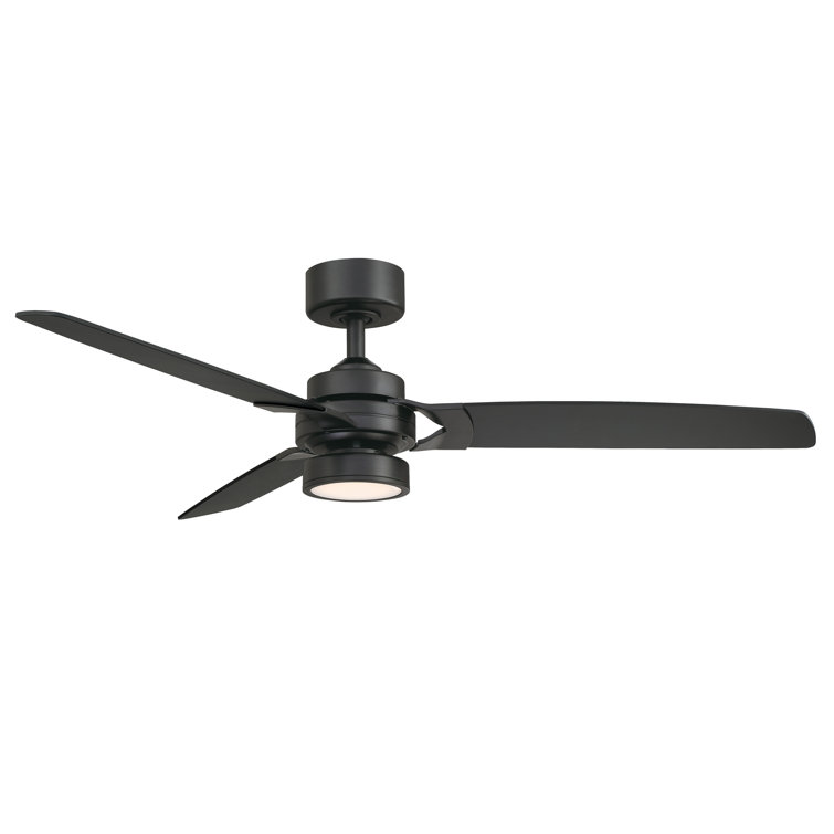 Amped 52 Inch Indoor Propeller Ceiling Fan with LED Light Kit and Remote Control