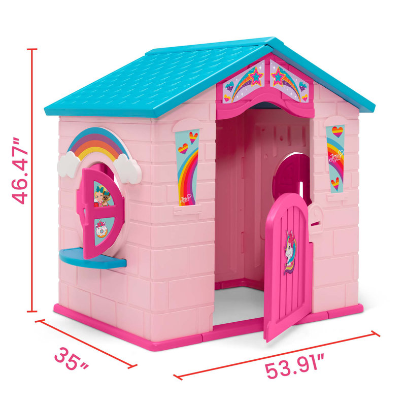 Pink Plastic Rainbow & Unicorn Indoor/Outdoor Playhouse