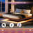 Floating Bed Frame Of King Dimensions With Walnut - Colored Finish And Led Lights For Decoration, Wave Formed Wood Texture, Metal Slats Support, No Box Spring Setup, Invisible Suspension Design-1634865827-1634865829