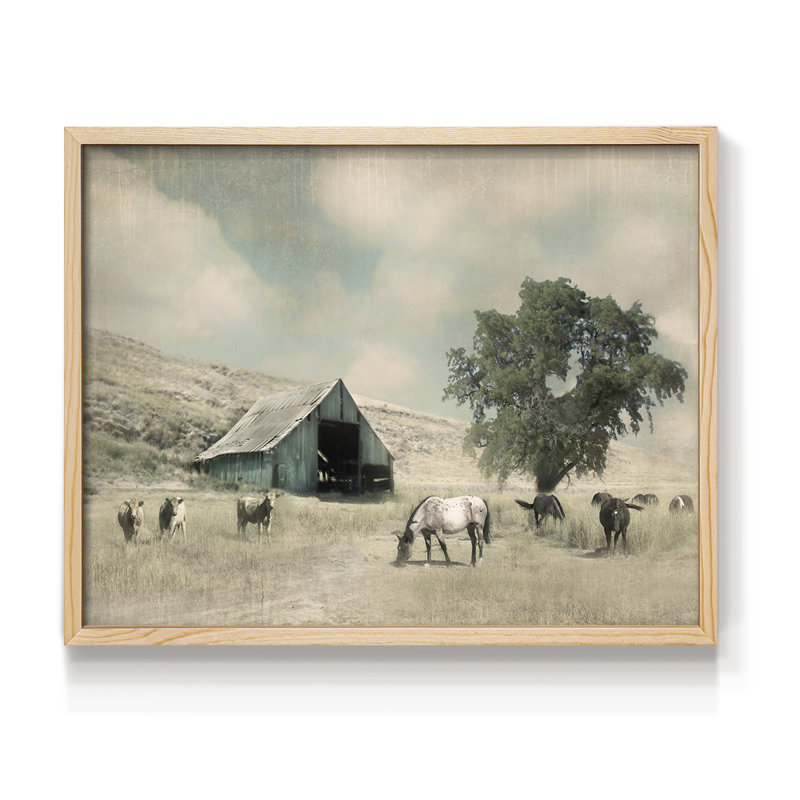 Barn Charm -Framed Print - Restickable, 8" H x 10" W, Natural