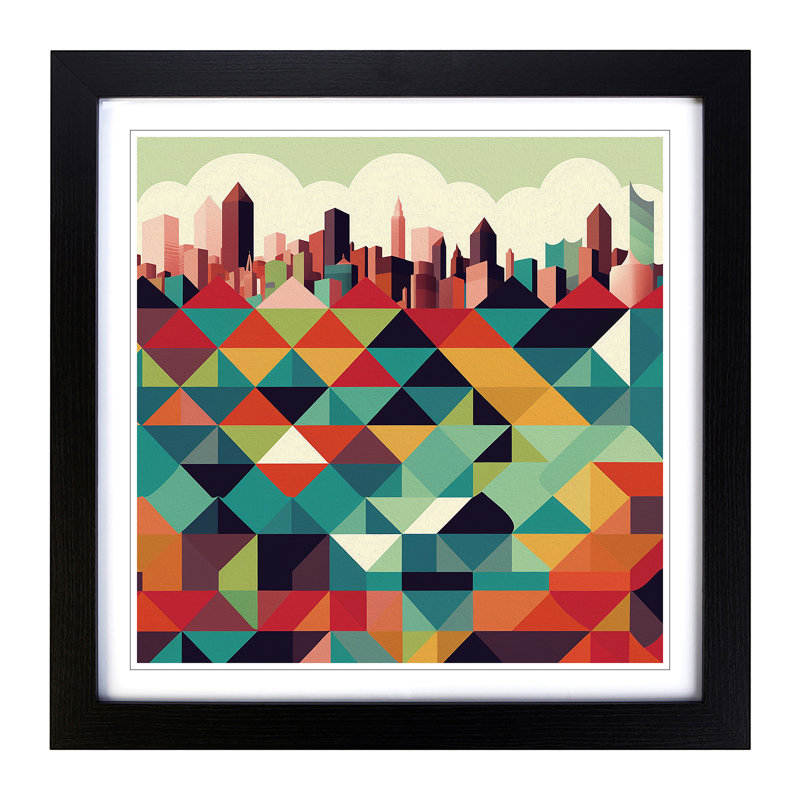 Single Picture Frame Print on Wood, Black