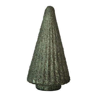 Emerald Textured Glass Tabletop Tree