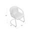 Chaise avec accoudoirs en métal Gubman-752541170