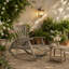 Chaise berçante d'extérieur en bois d'acacia avec repose-pieds rétractable-1879212265