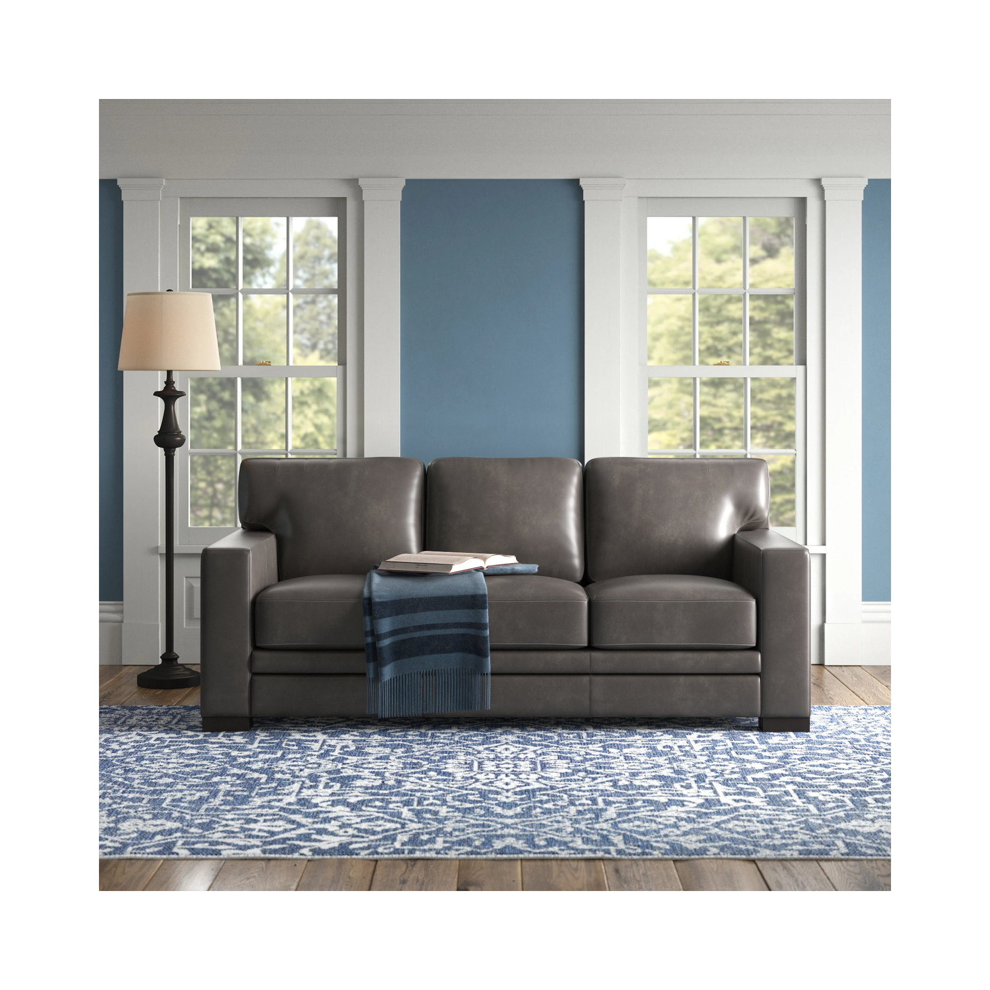 83'' Upholstered Sofa, Gray