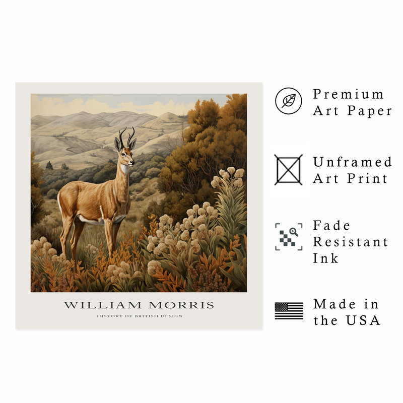 Animaux, animaux, William Morris, H 18 po x l 18 po