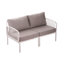 5 Piece Patio Conversation Sets, Modern Outdoor Patio Sectional Furniture Set With Square Coffee Table, Waterproof Thick Cushion Deep Seating For Porch, Balcony, White & Light Gray