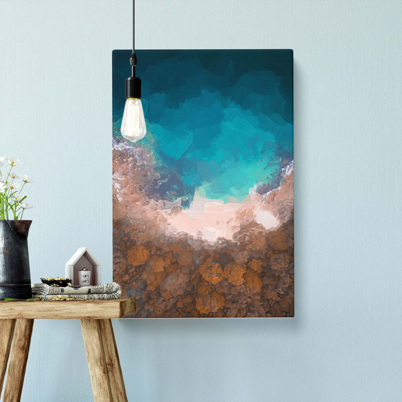Reef Beach In Australia In Abstract - Wrapped Canvas Print, 60cm H x 40cm W x 3cm D