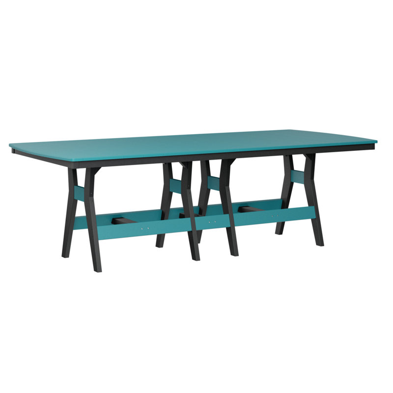 Harbor Outdoor Bar Table, Black, Aruba Blue