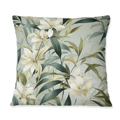Bamboo Whispers - motif tropical II - coussin décoratif imprimé tropical