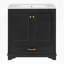 Meuble-lavabo 30 po avec lavabo en céramique, meuble-lavabo avec 2 grandes portes à fermeture douce-579449656