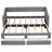 Twin XL To King Size Upholstered Daybed With Two Drawers, Gray