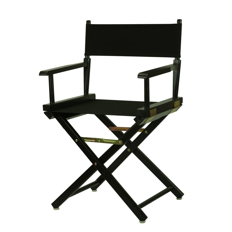 Chaise de réalisateur pliante 18 po, Noir, noir, noir, noir, Noir, noir, noir, noir