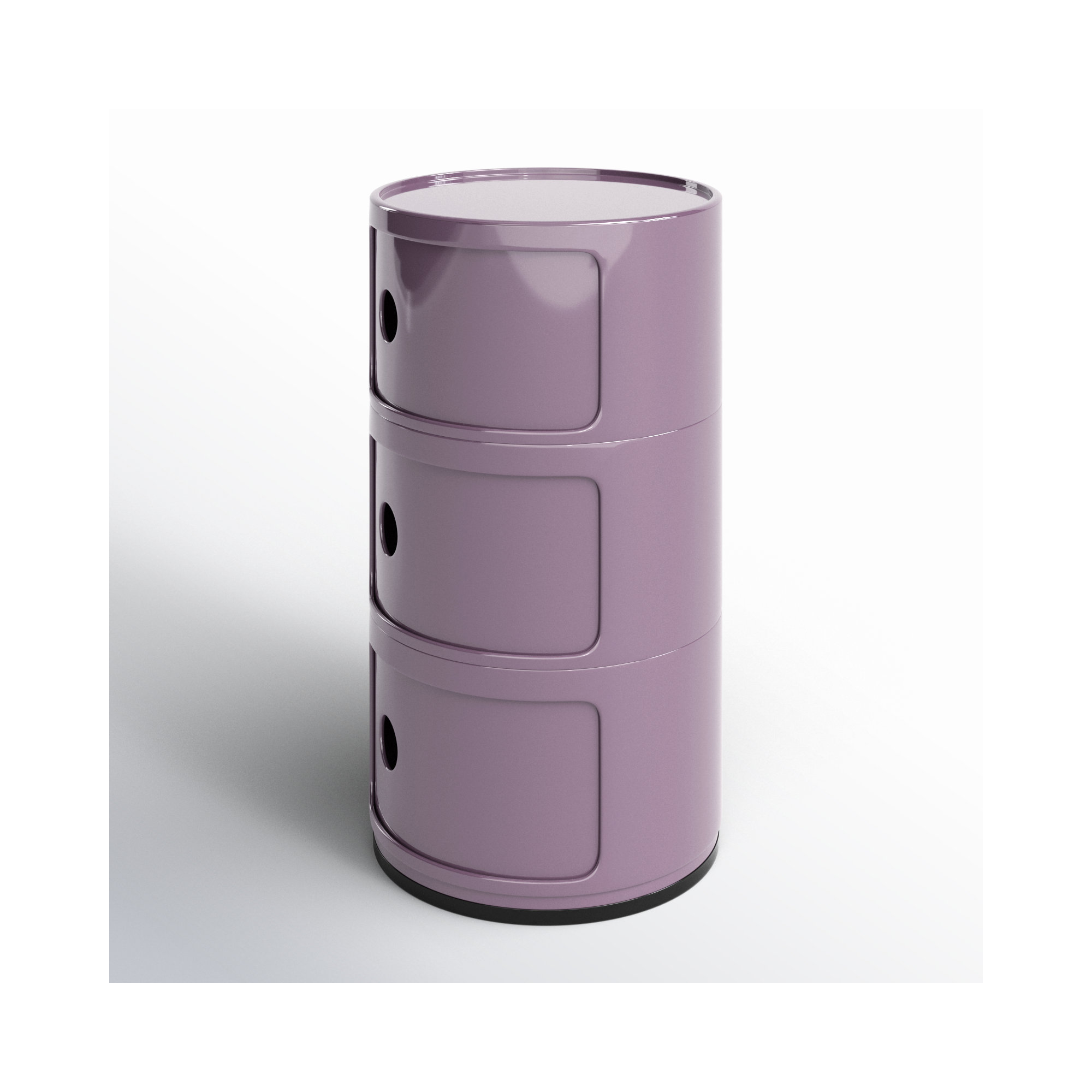 Componibili Round Modular Stacking Units, Purple, 3
