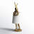 Chester 27" Resin Rabbit Lamp with Linen Shade, Gold